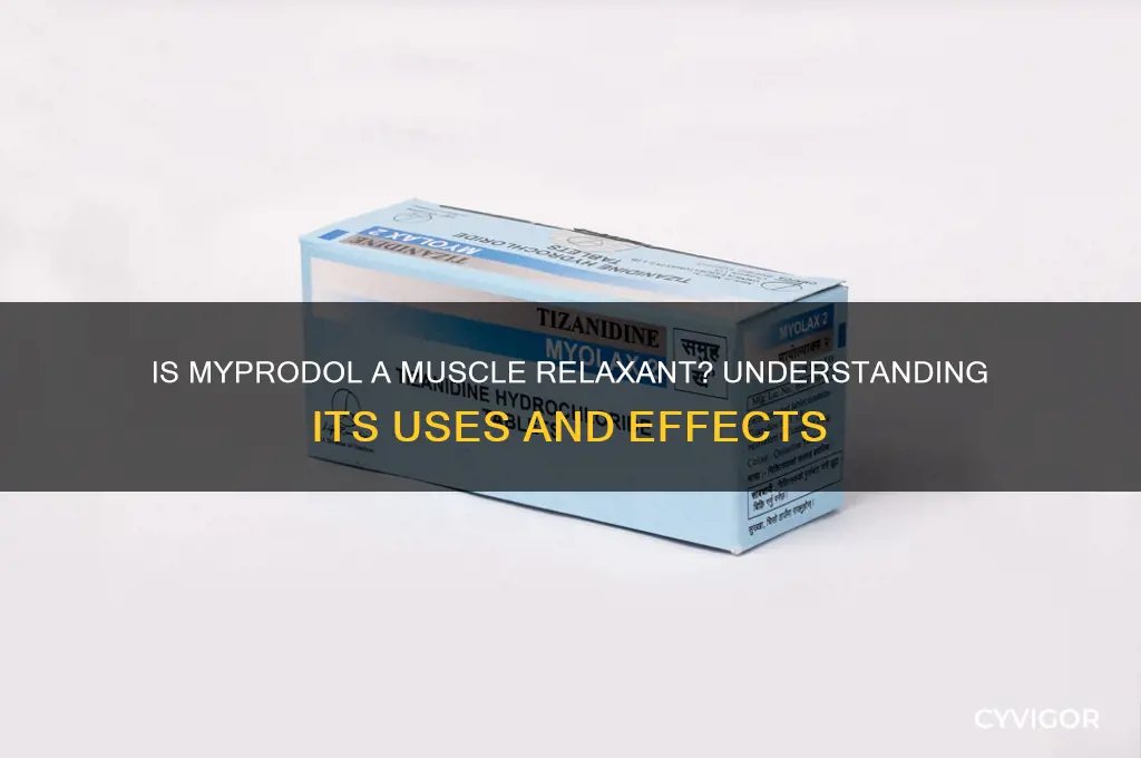 is myprodol a muscle relaxant