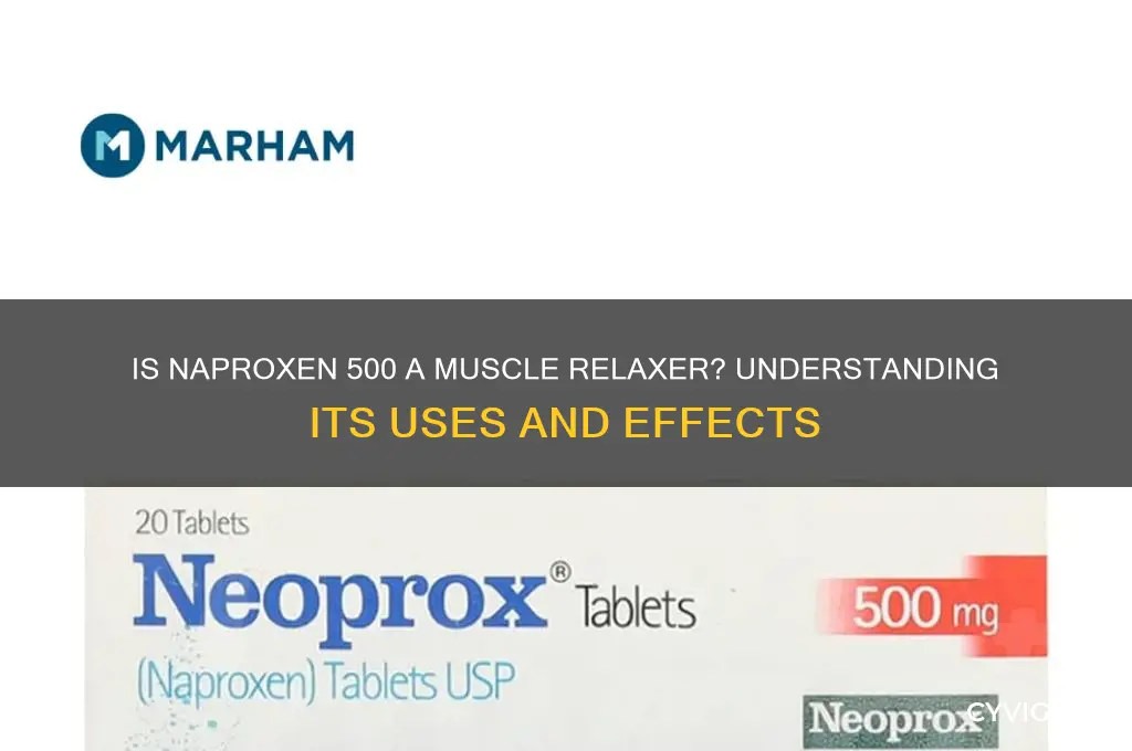 is naproxen 500 a muscle relaxer