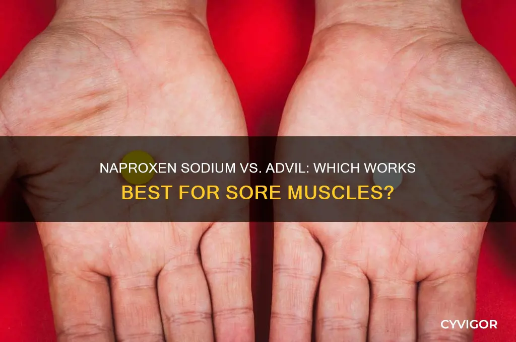 is naproxen sodium as good as advil for sore muscles