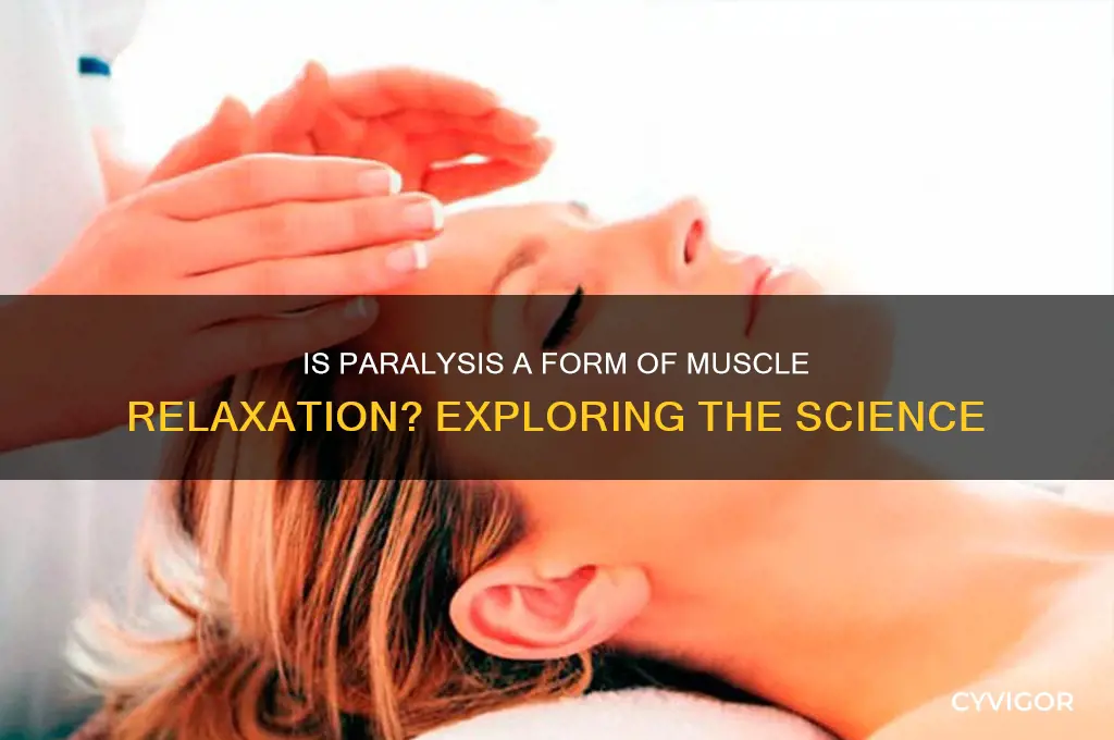 is paralysis relaxing muscle