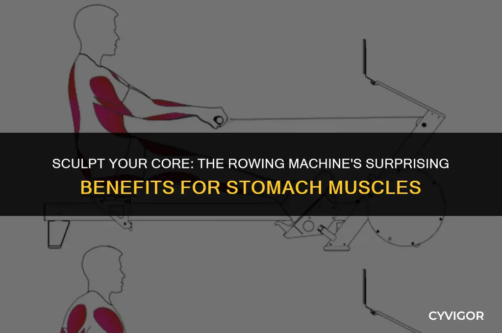 is rowing machine good for stomach muscles