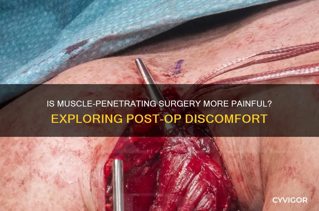 is surgery through muscle more painful