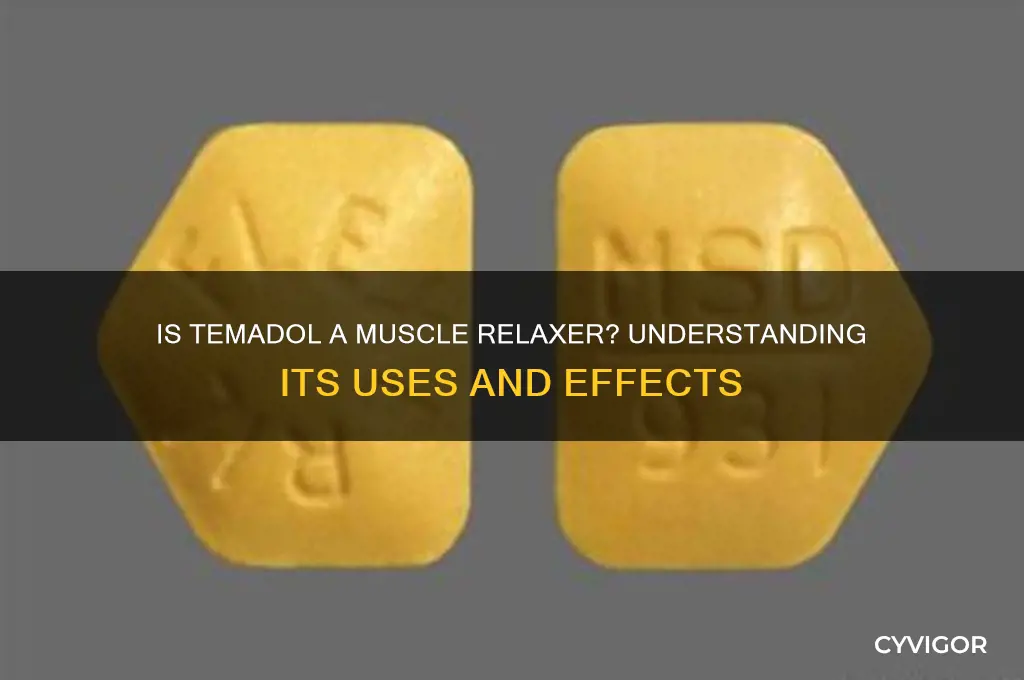is temadol a muscle relaxer