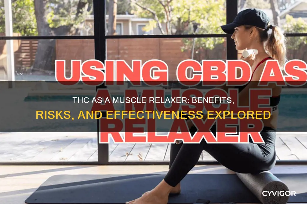 is thc a good muscle relaxer