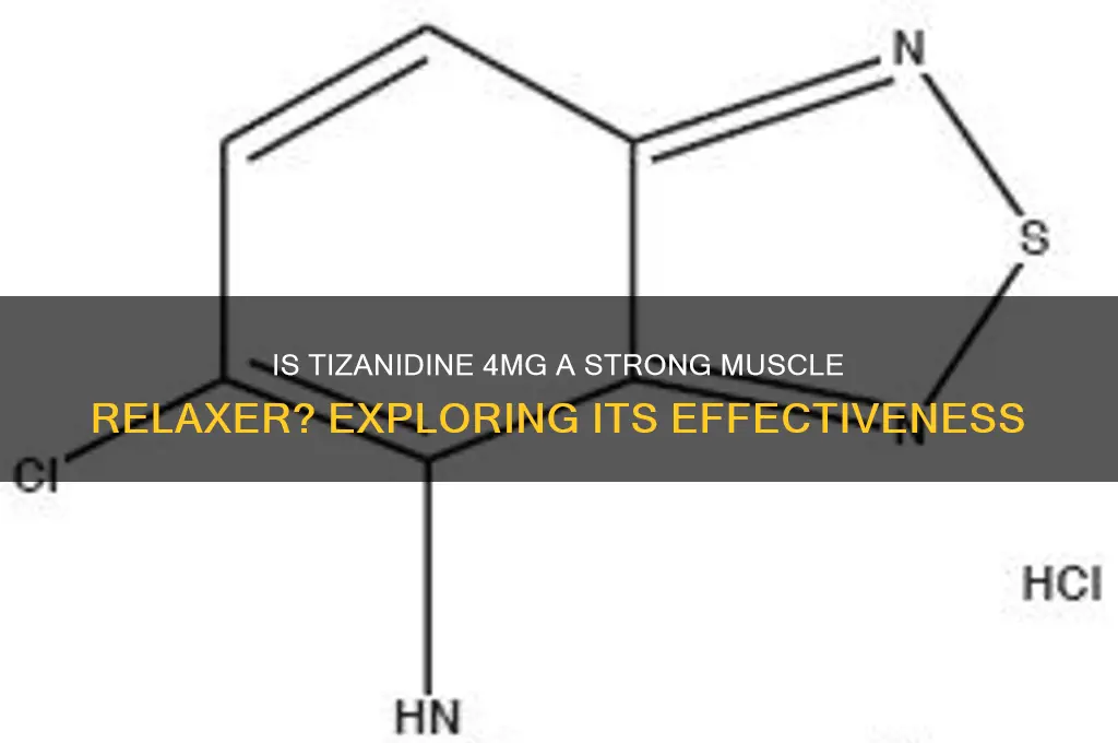 is tizanidine 4 mg a strong muscle relaxer