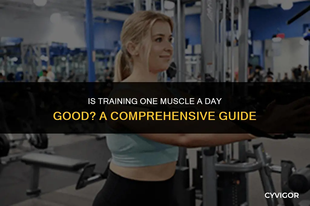 is training one muscle a day good