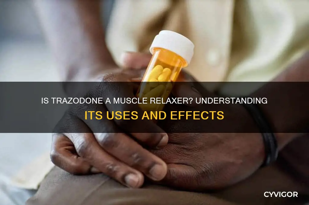 is trazadone a muscle relaxer