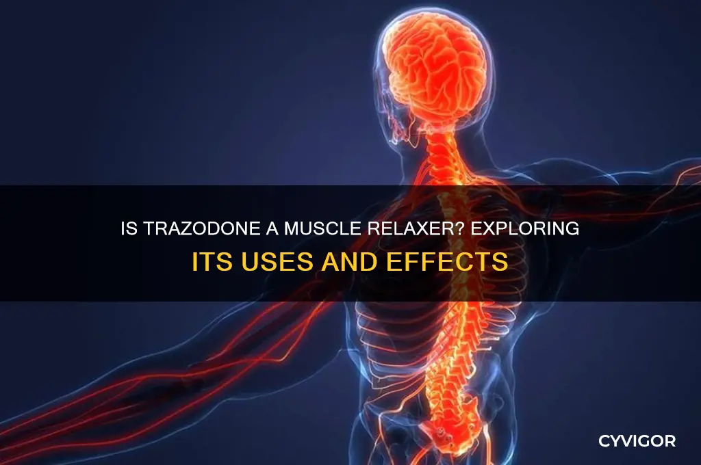 is trazodone a muscle relaxer