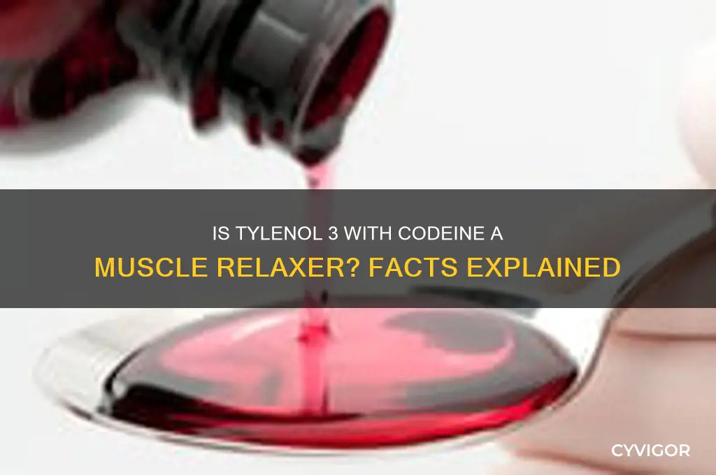 is tylenol 3 with codeine a muscle relaxer