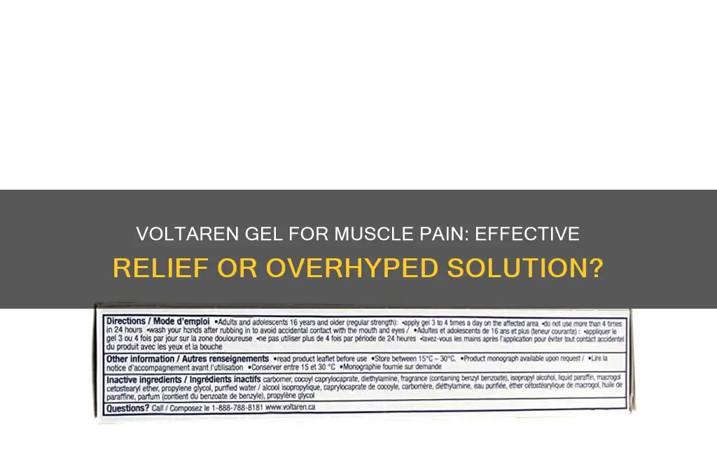 is voltaren gel good for muscle pain