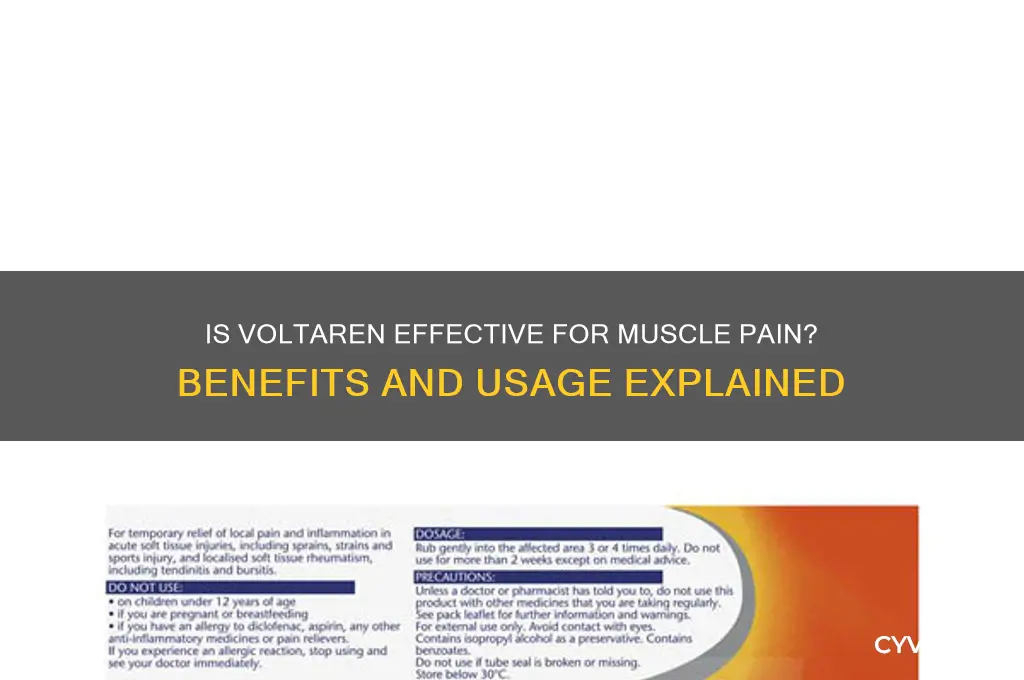 is voltaren good for muscle pain