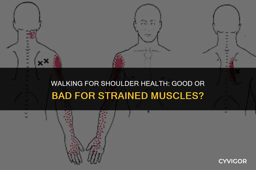 is walking good for strained shoulder muscle