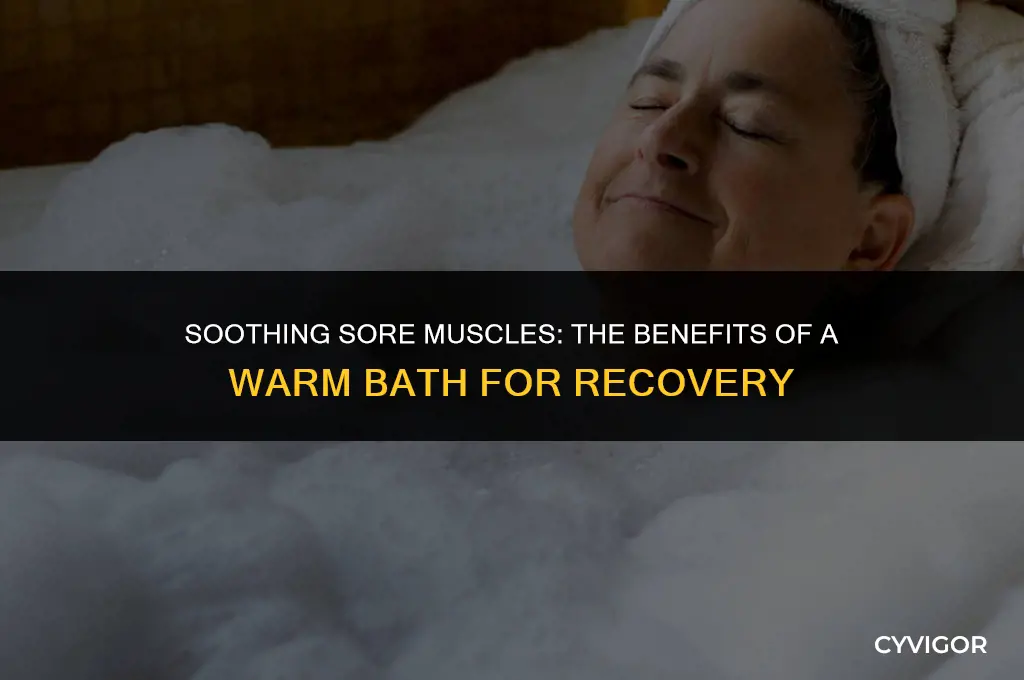 is warm bath good for muscle recovery