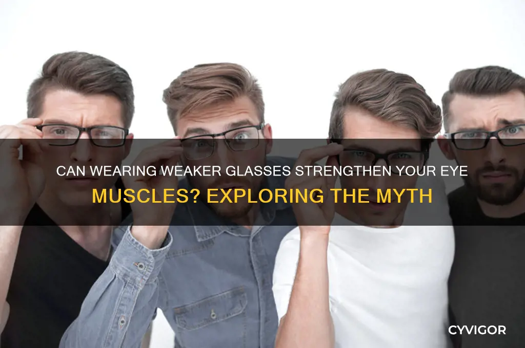 is wearing your weaker glasses help work out eye muscles
