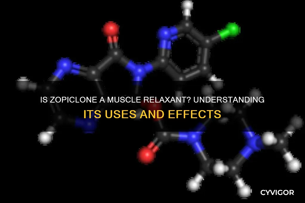 is zopiclone a muscle relaxant