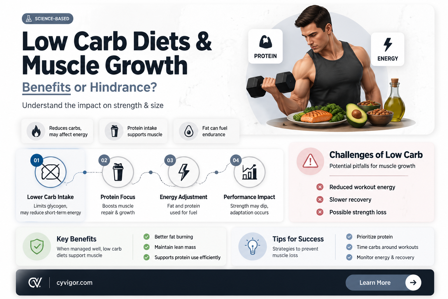 are low carb diets good for muscle growth