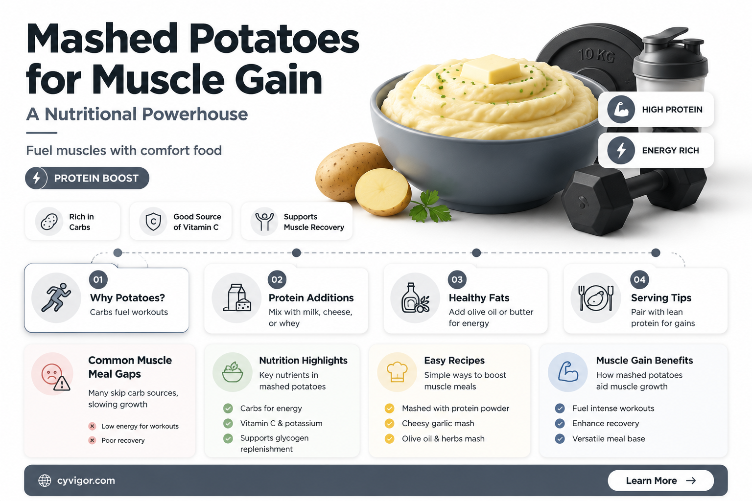 are mashed potatoes good for muscle gain
