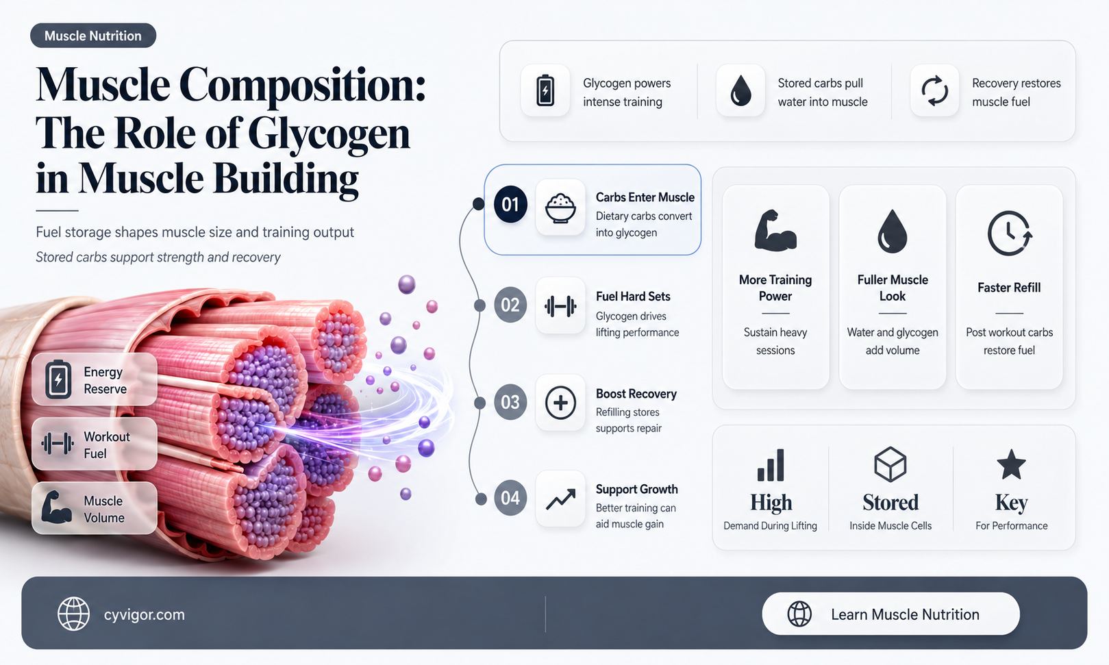 are muscles made of glycogen