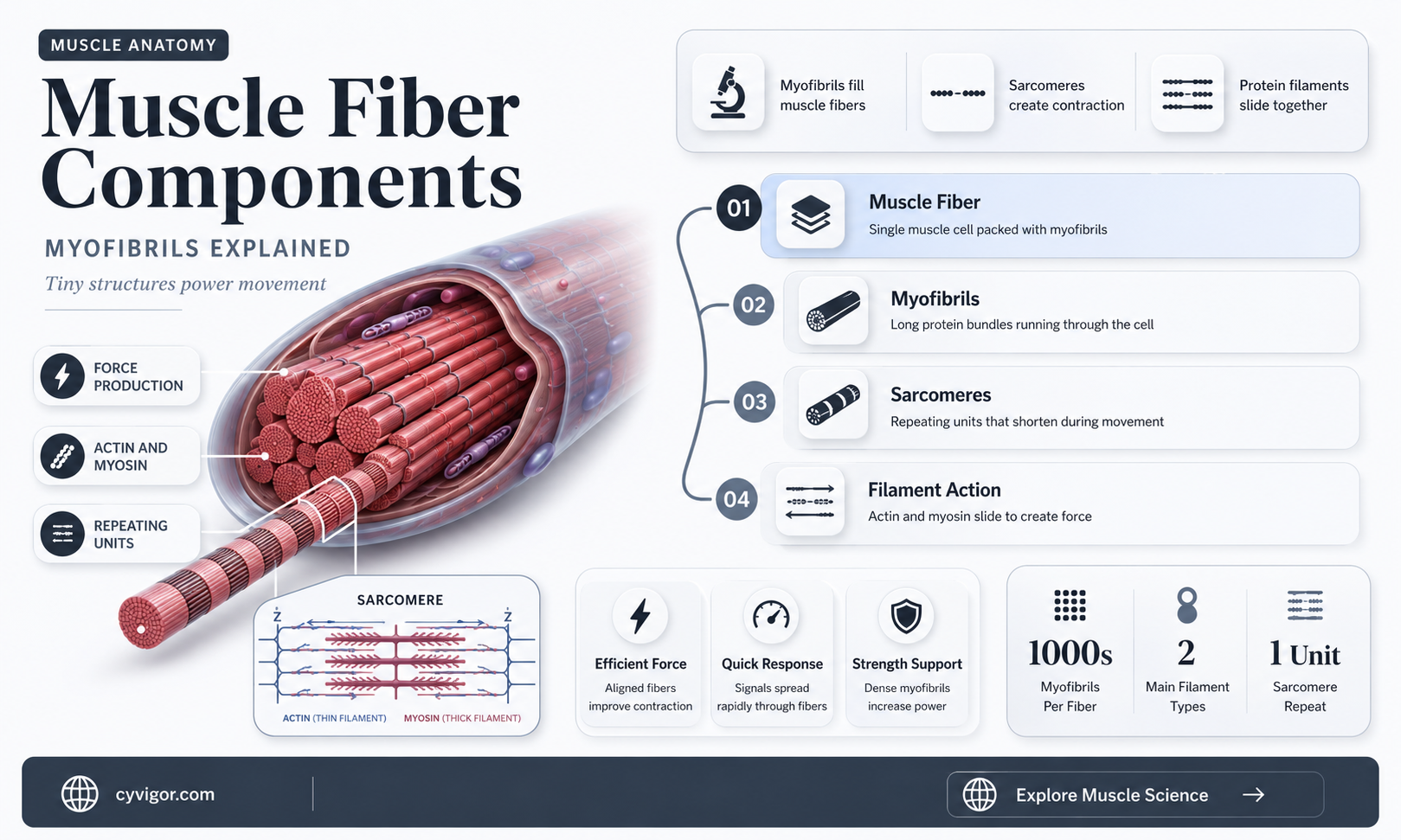are myofibrils in muscle fibers