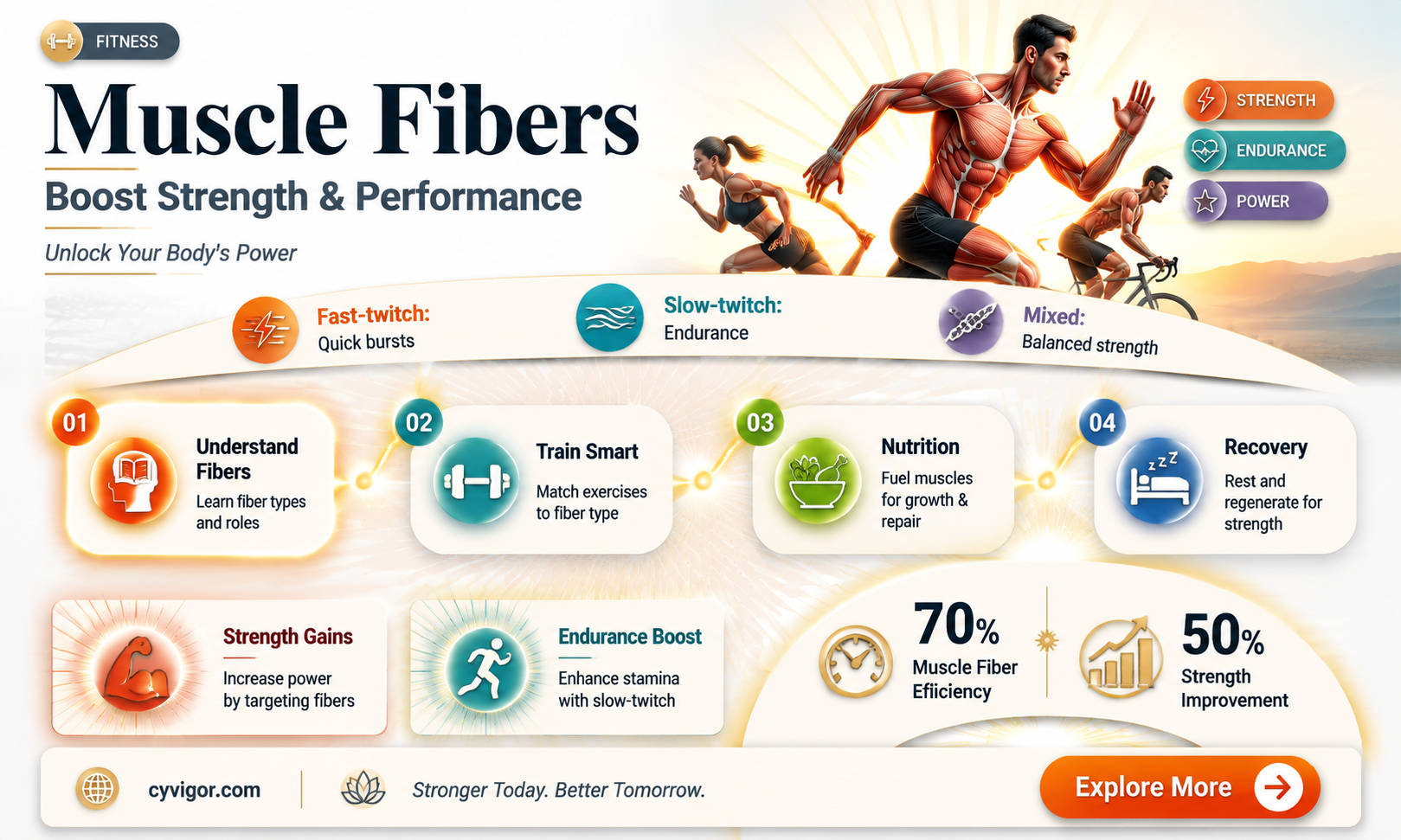 are muscle fibers positive