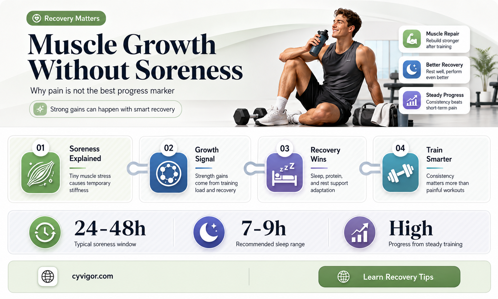 are my muscles growing if they are not sore