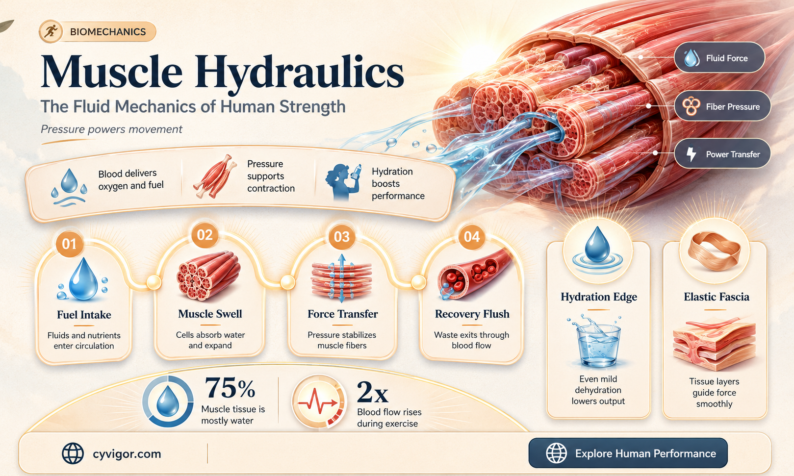 are muscles a hydraulic system