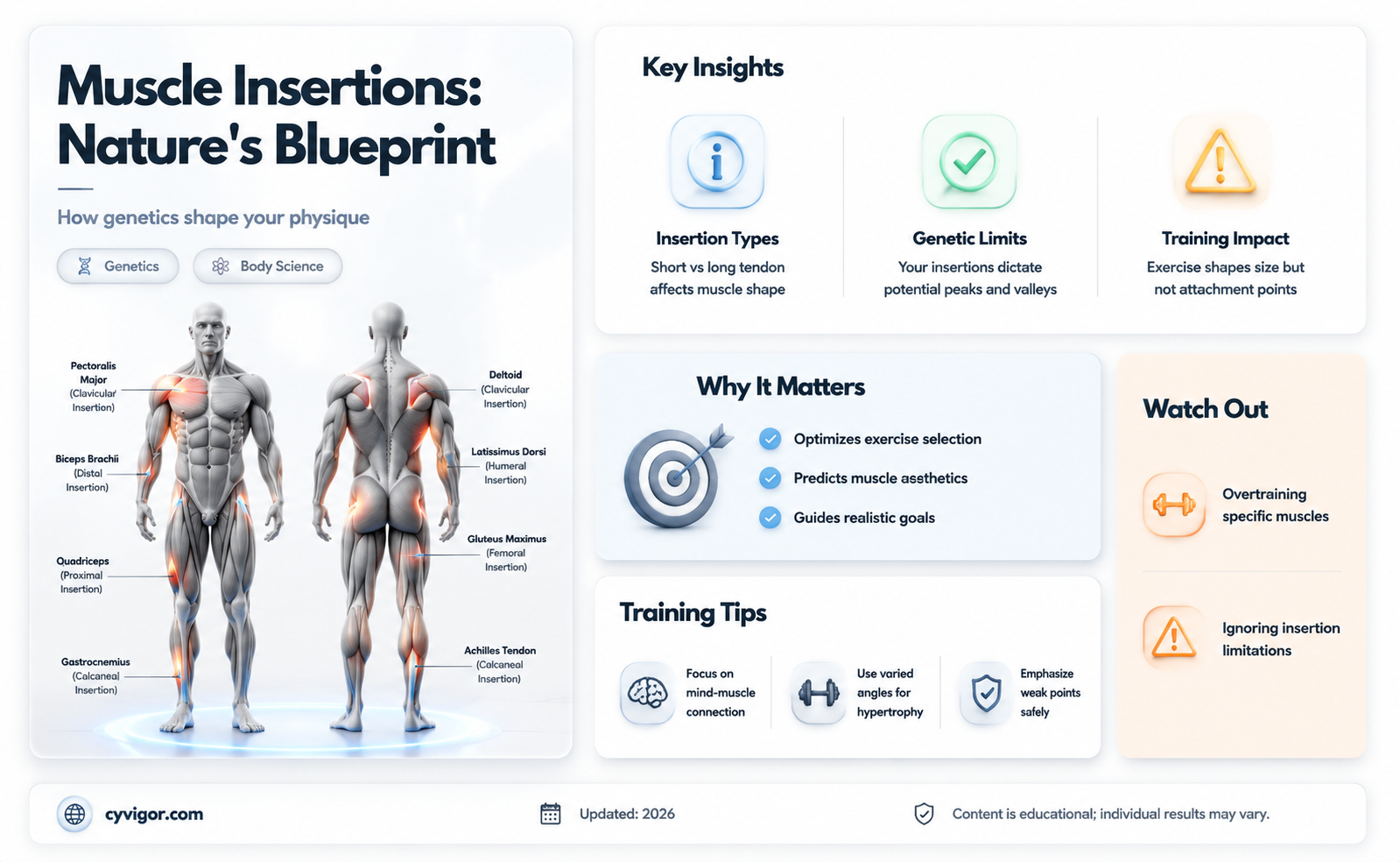 are muscle insertions genetic