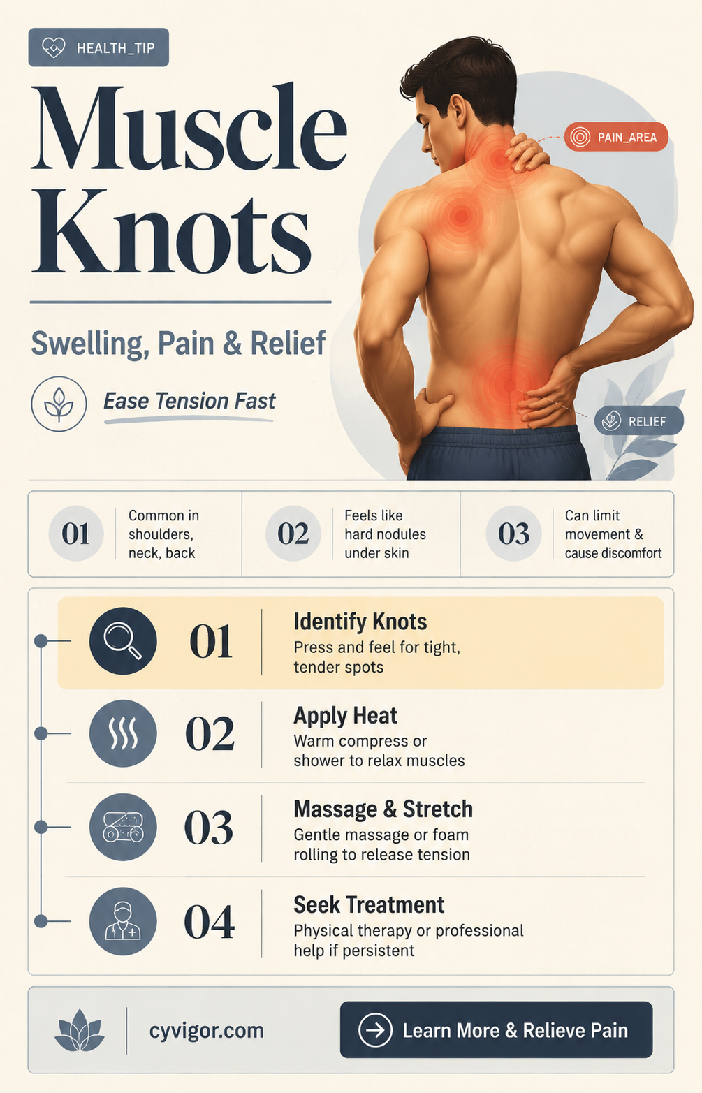 are muscle knots swelling