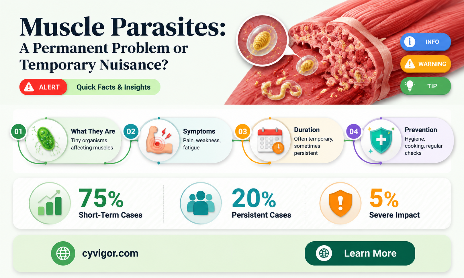 are muscle parasites permanent