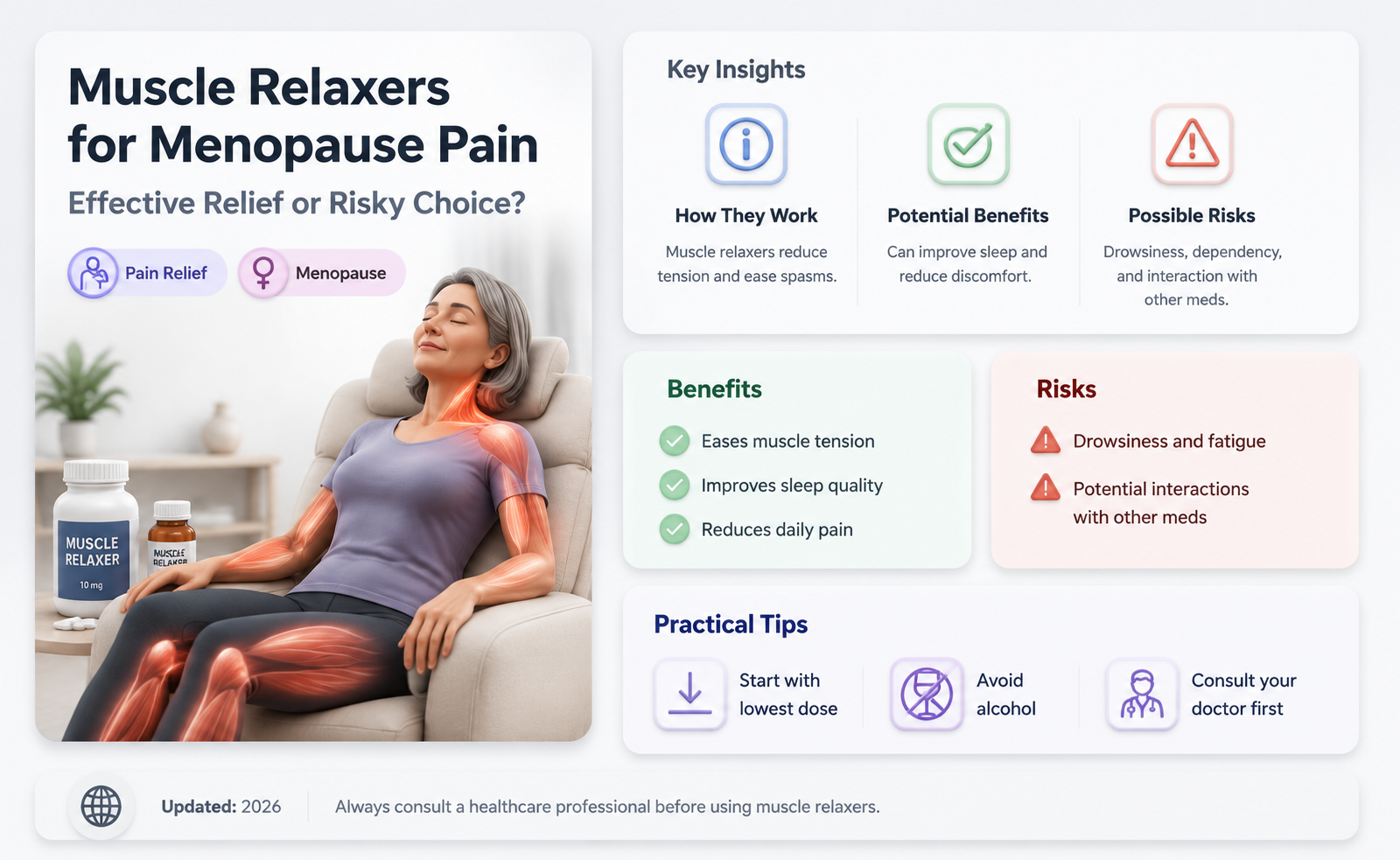 are muscle relaxers for menopause pain