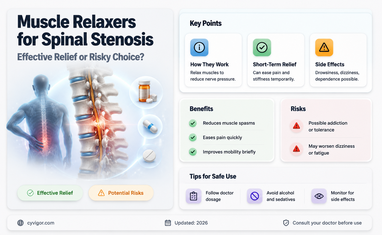 are muscle relaxers good for spinal stenosis