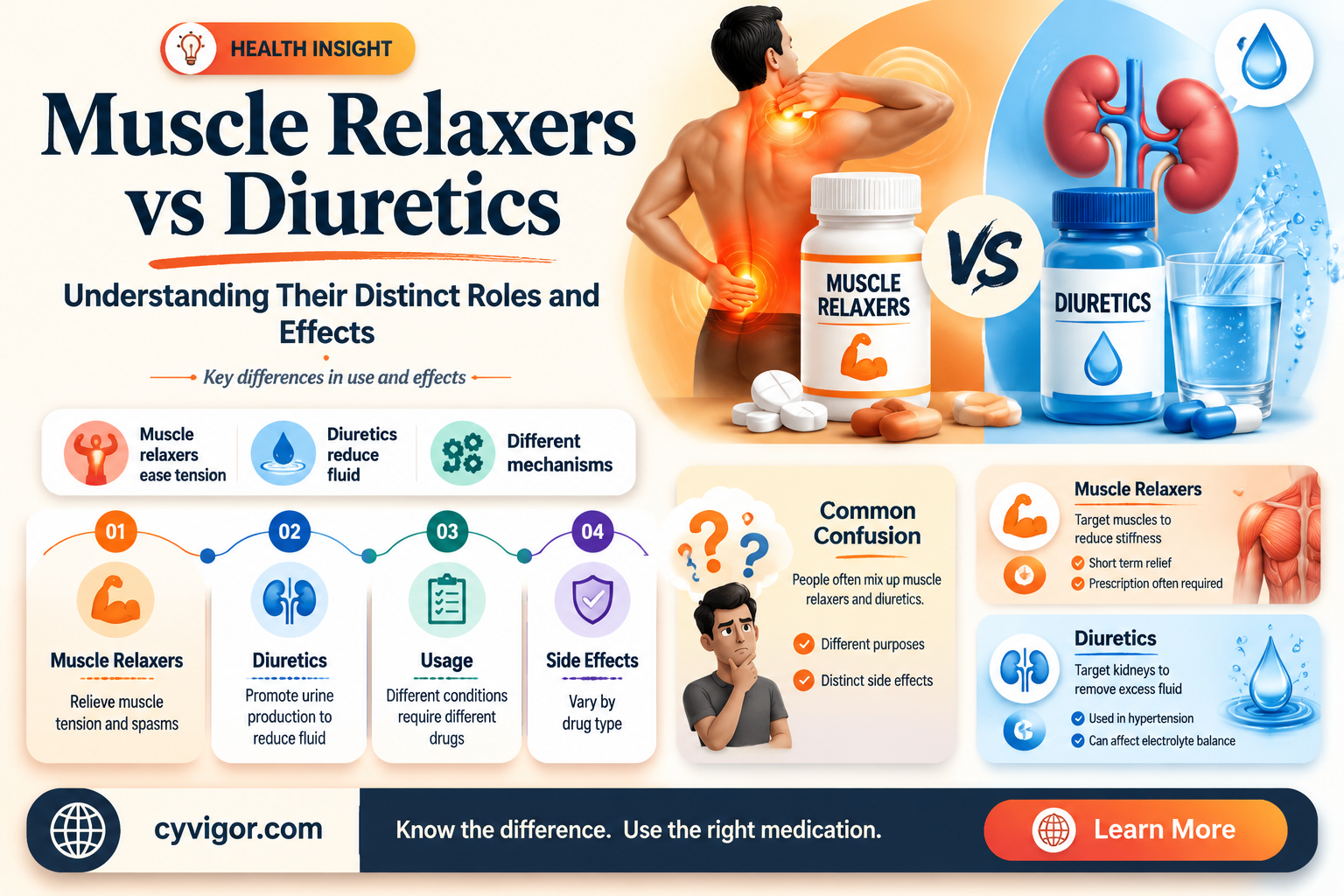 are muscle relaxers diuretics