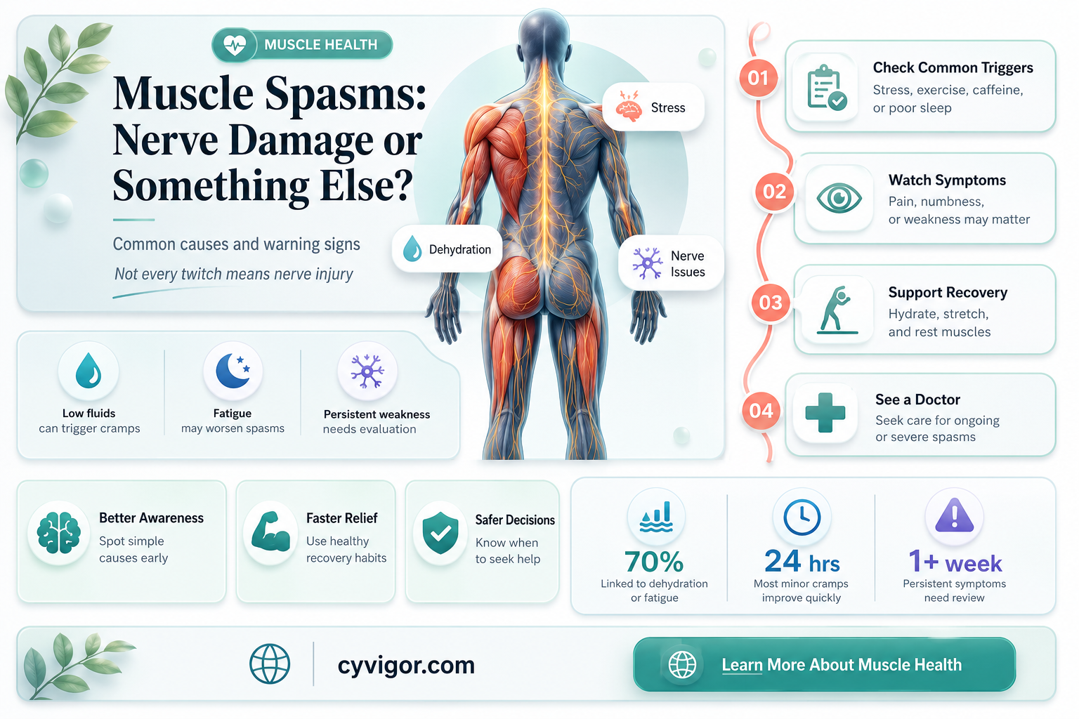 are muscle spasms caused by nerve damage