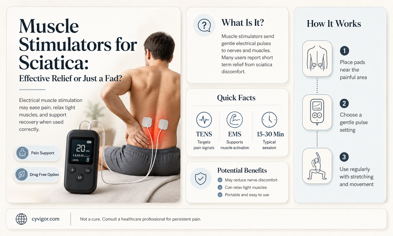 are muscle stimulators good for sciatica