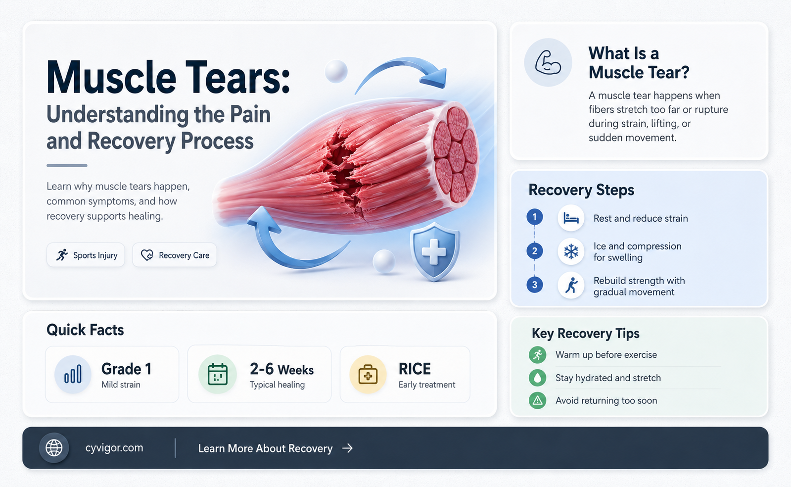 are muscle tears painful