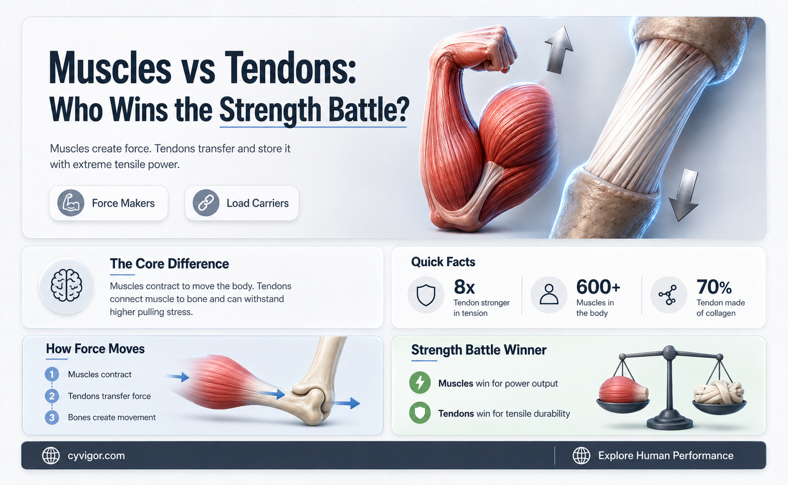 are muscles stronger than tendons