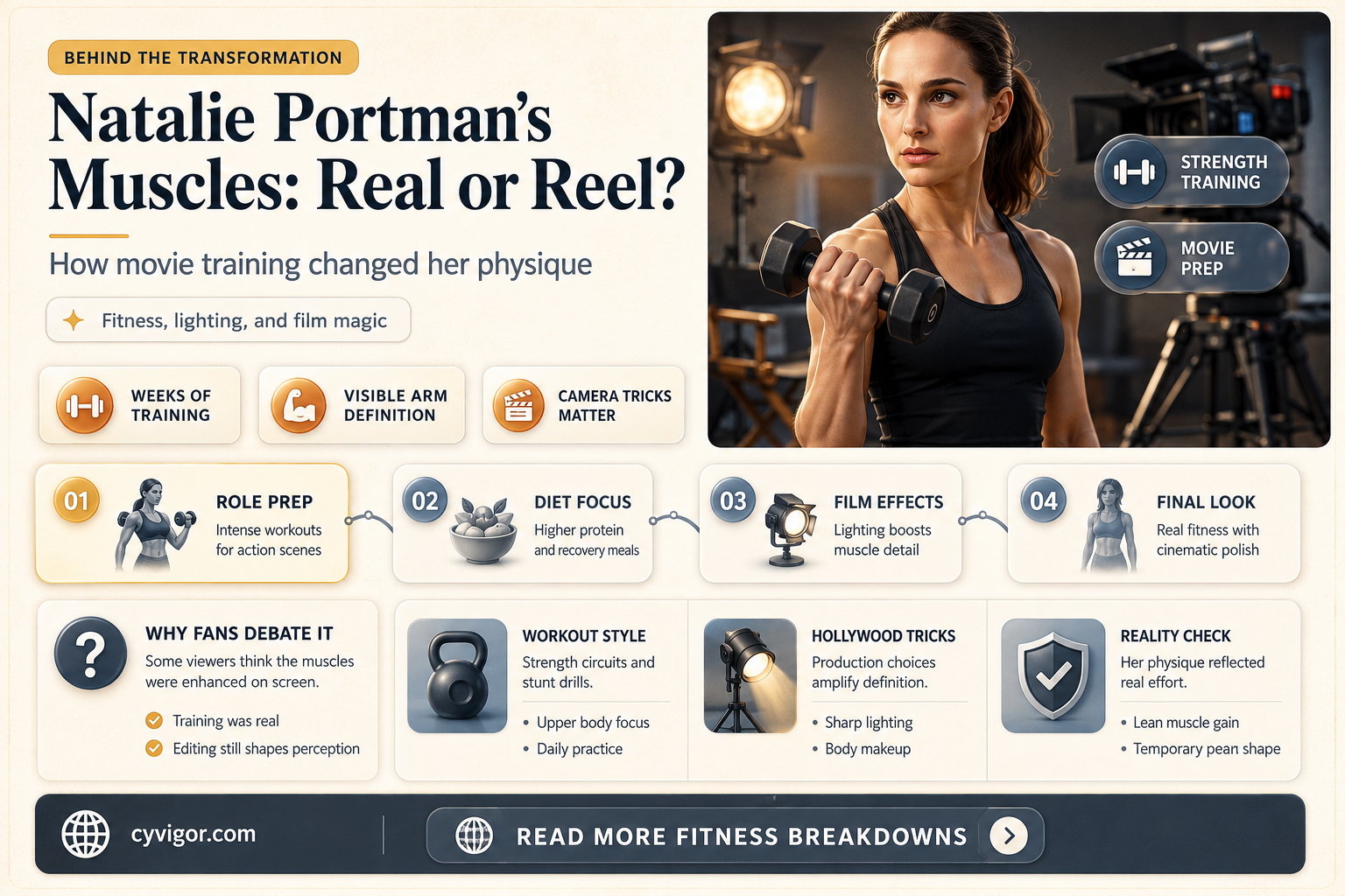 are natalie portman muscles real