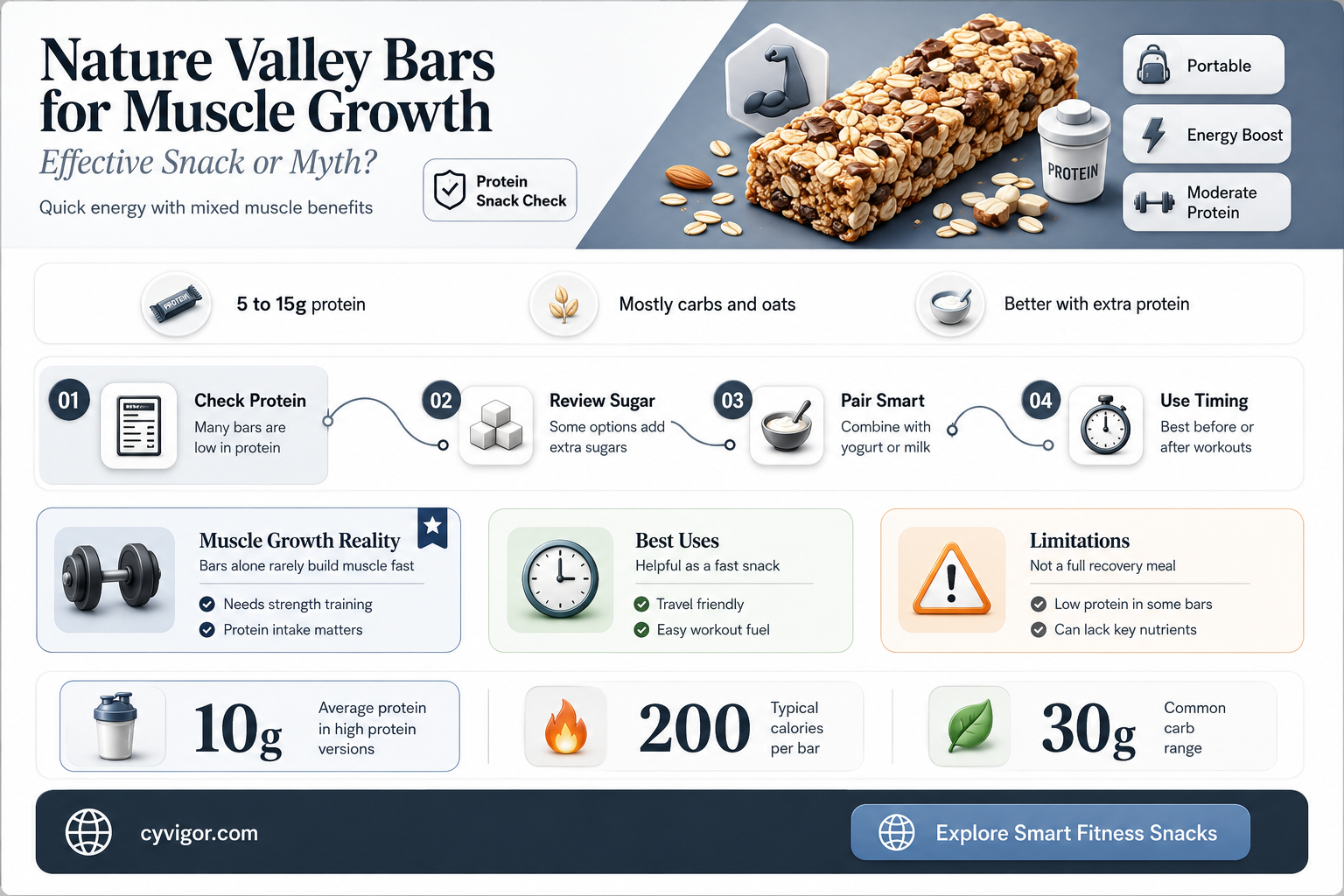 are nature valley bars good for muscle growth