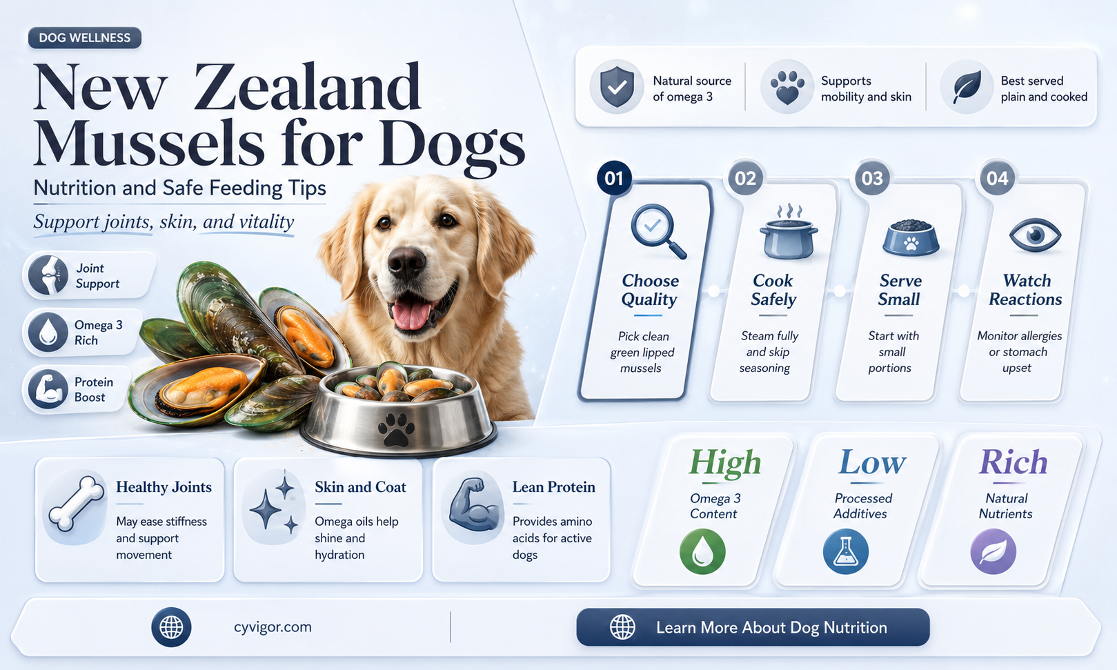 are new zealand muscles good for your dog