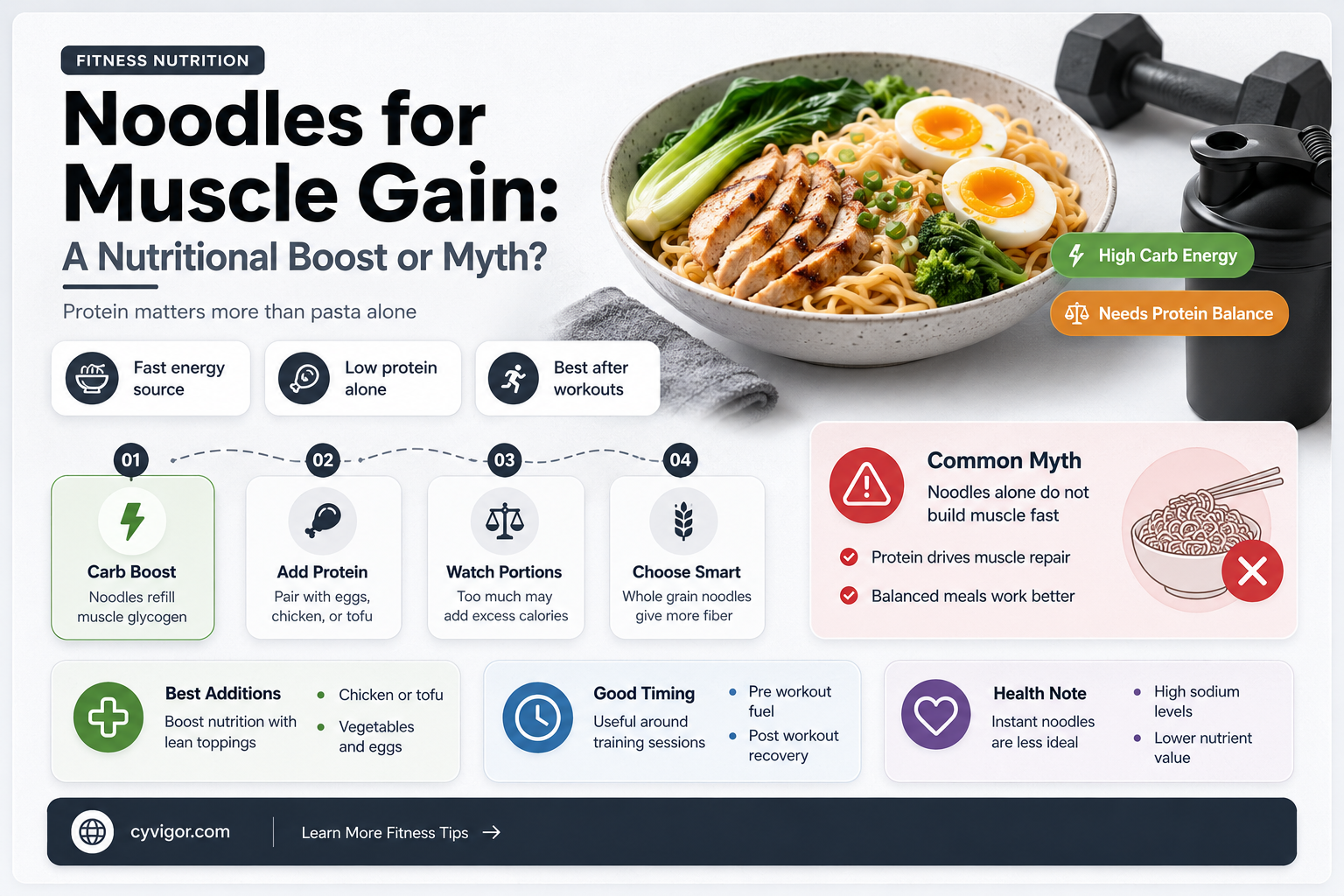 are noodles good for muscle gain