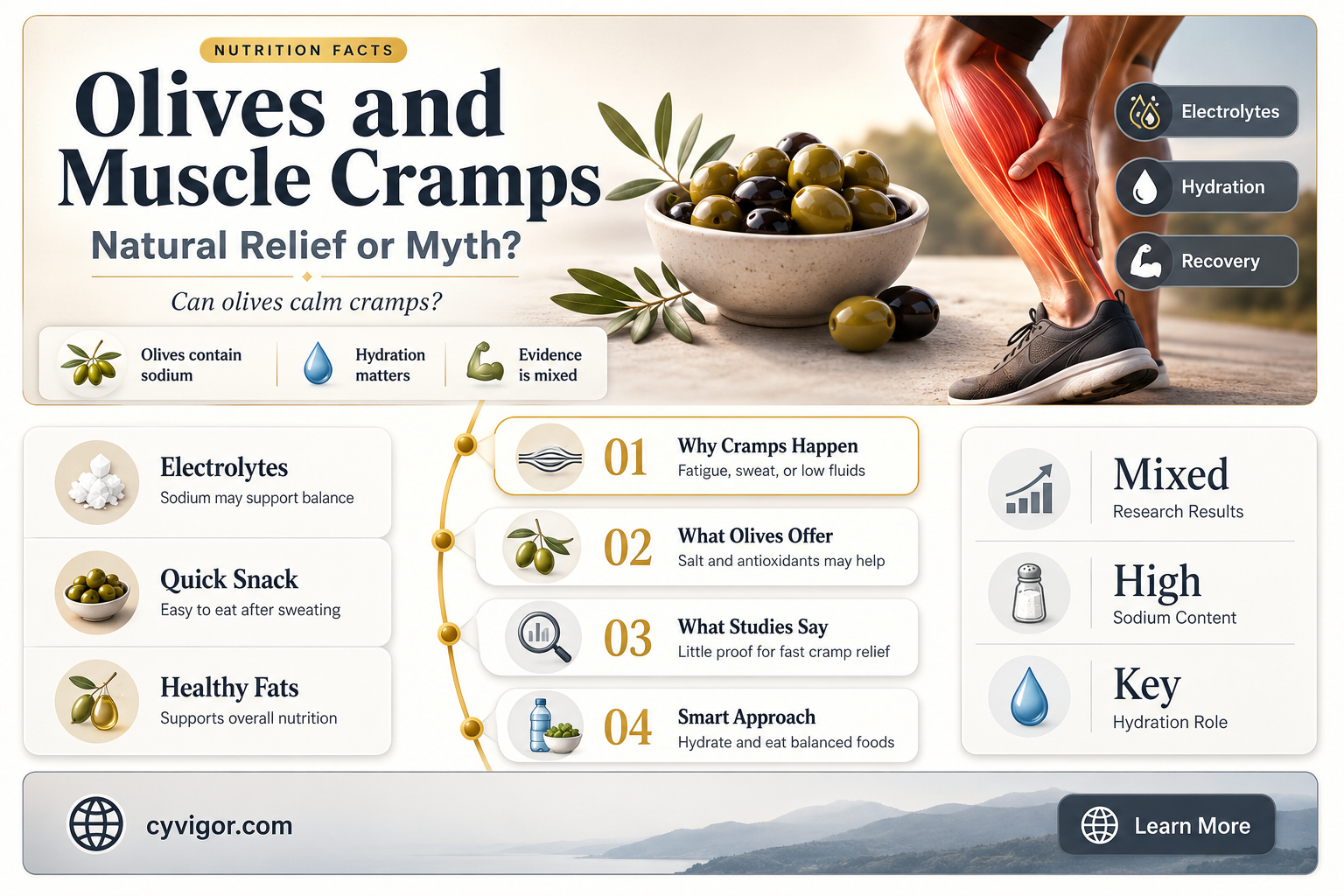 are olives good for muscle cramps