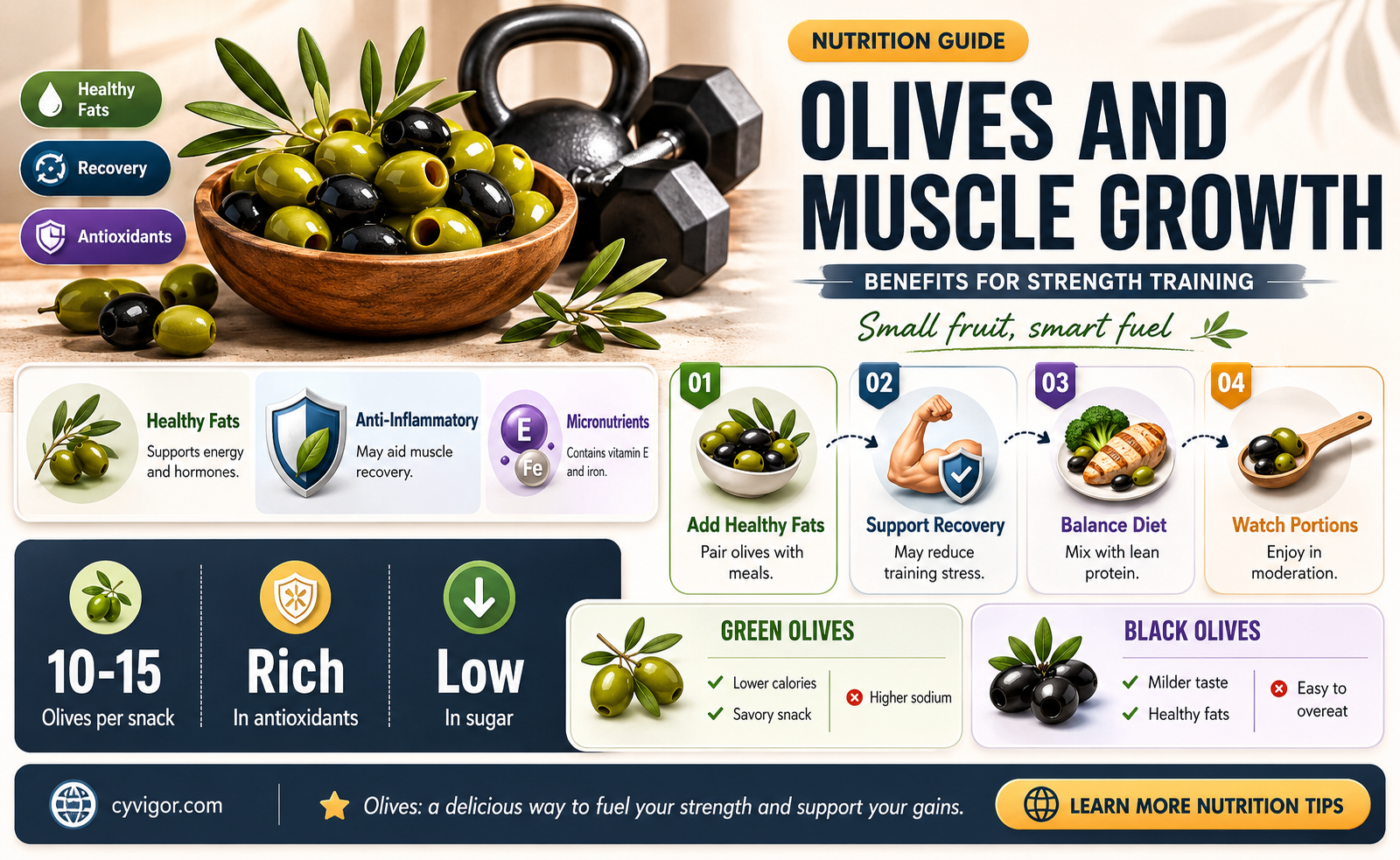 are olives good for muscle growth