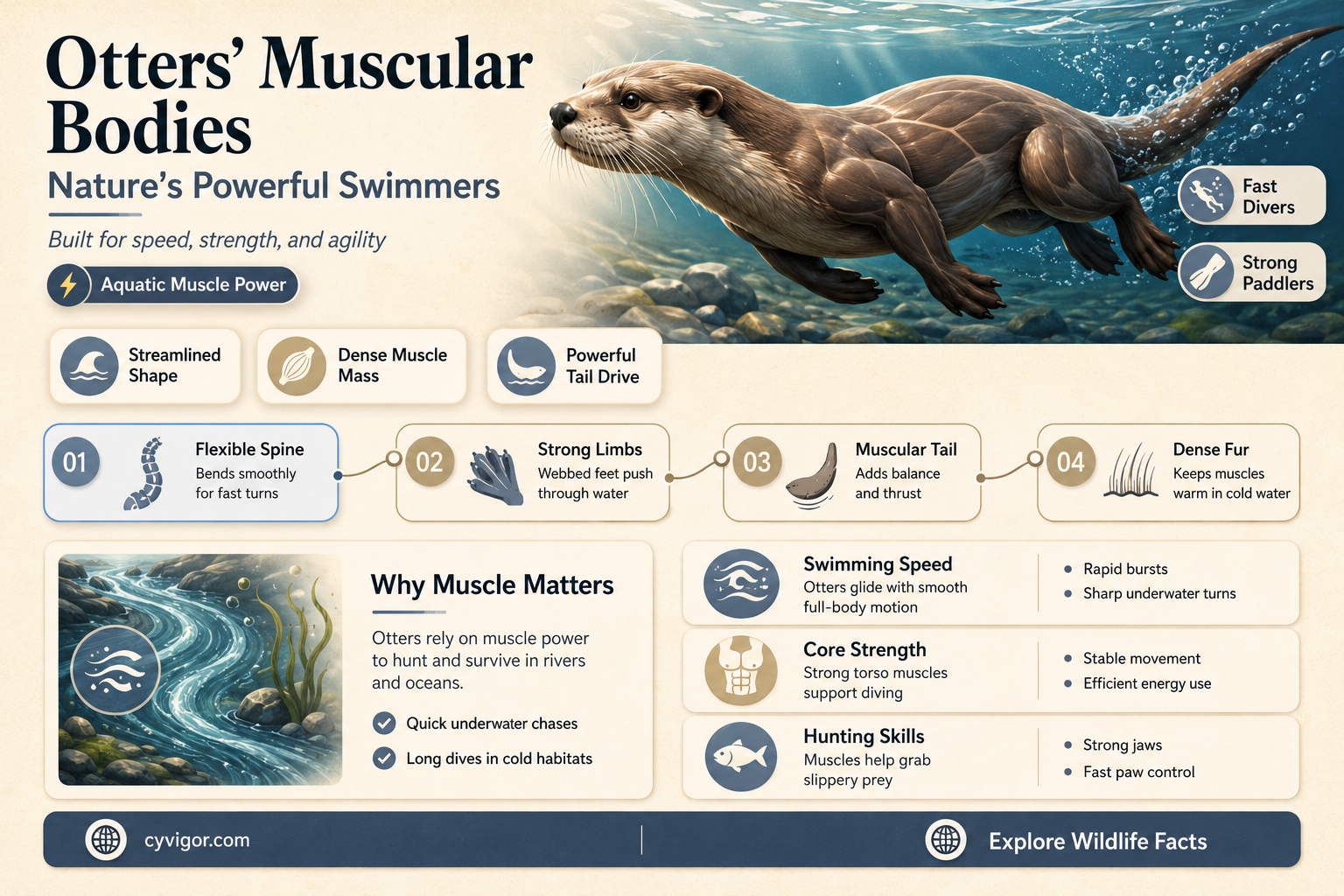 are otters all muscle