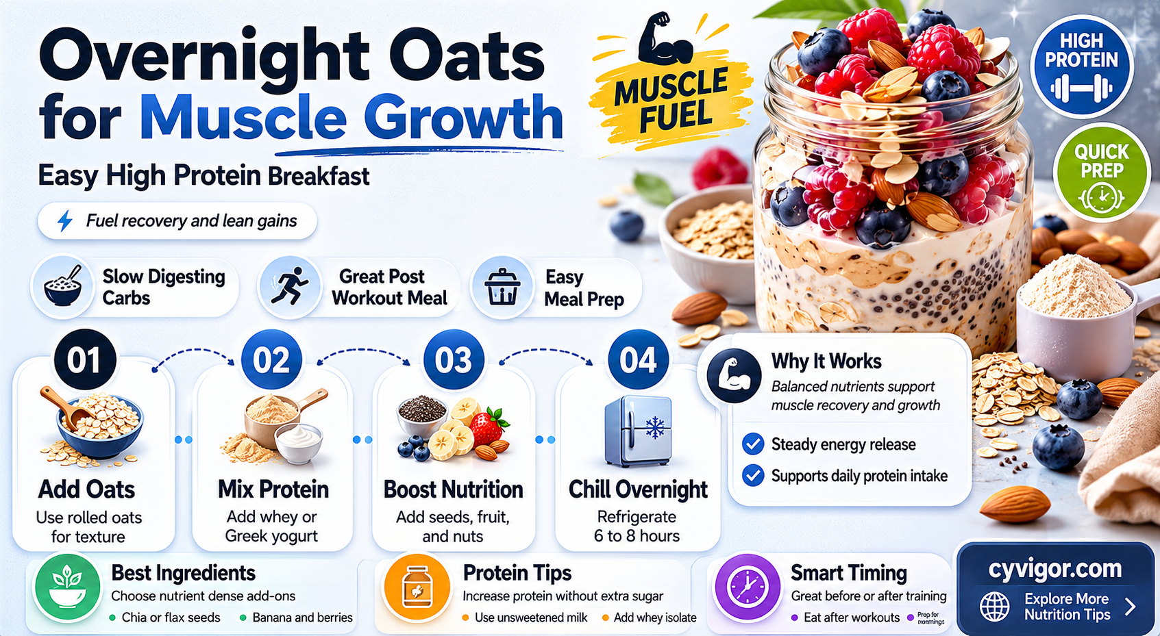 are overnight oats good for muscle growth