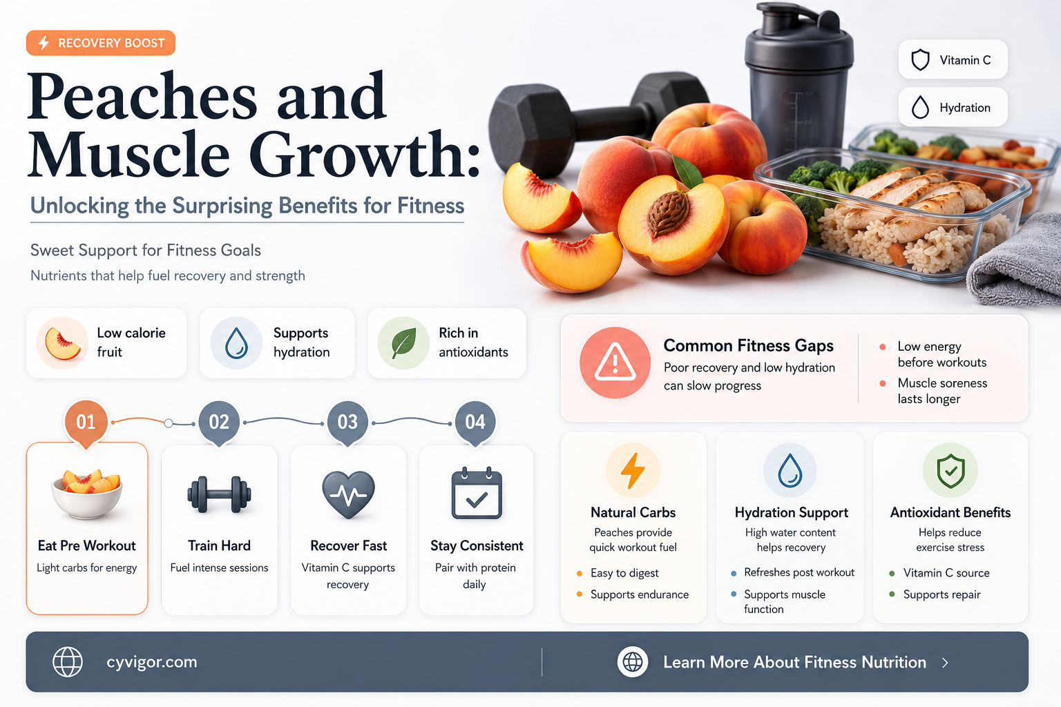 are peaches good for muscle growth
