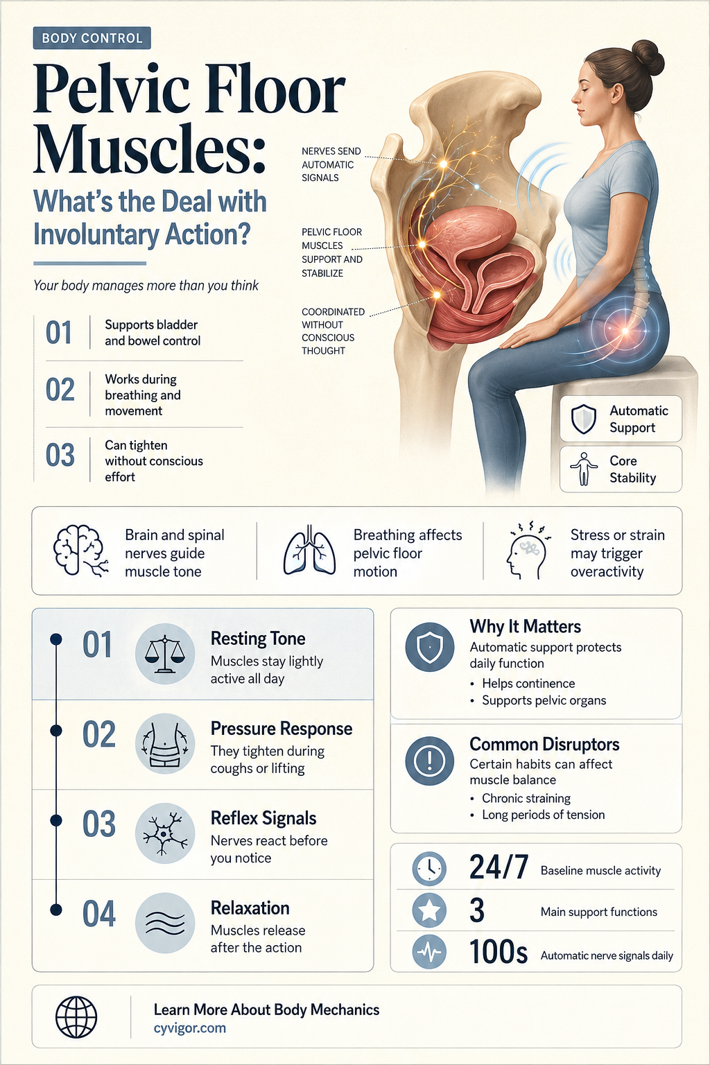 are pelvic floor muscles involuntaty