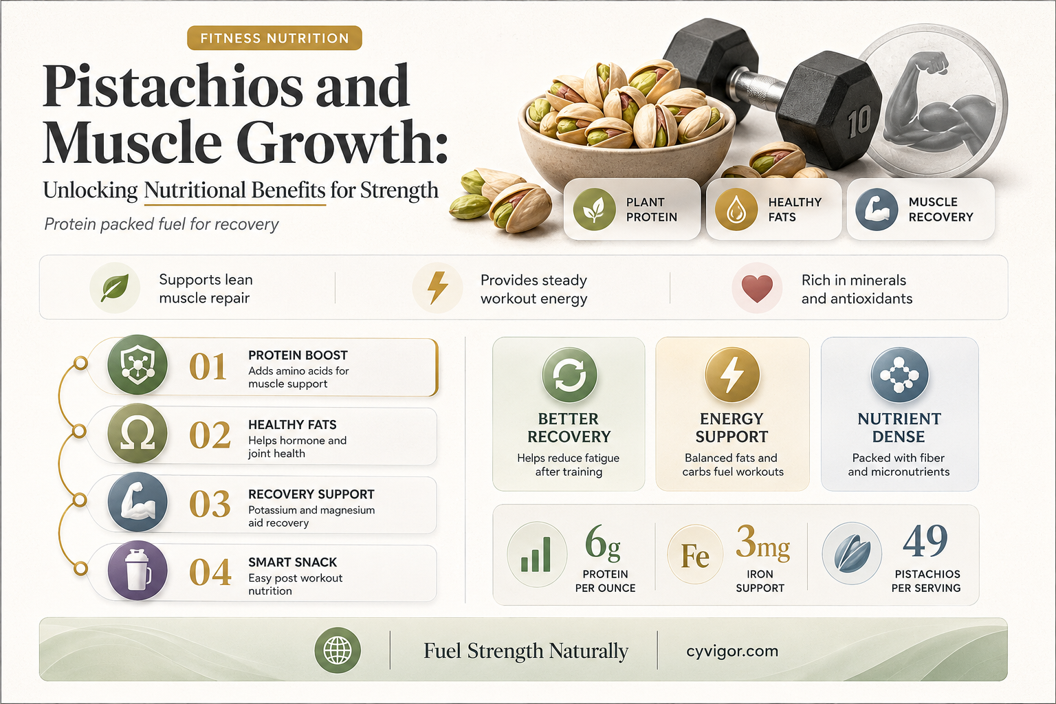 are pistachios good for muscle growth