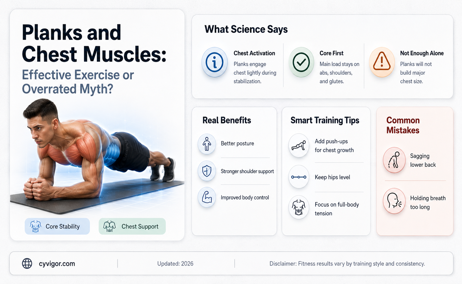 are planks good for your chest muscles