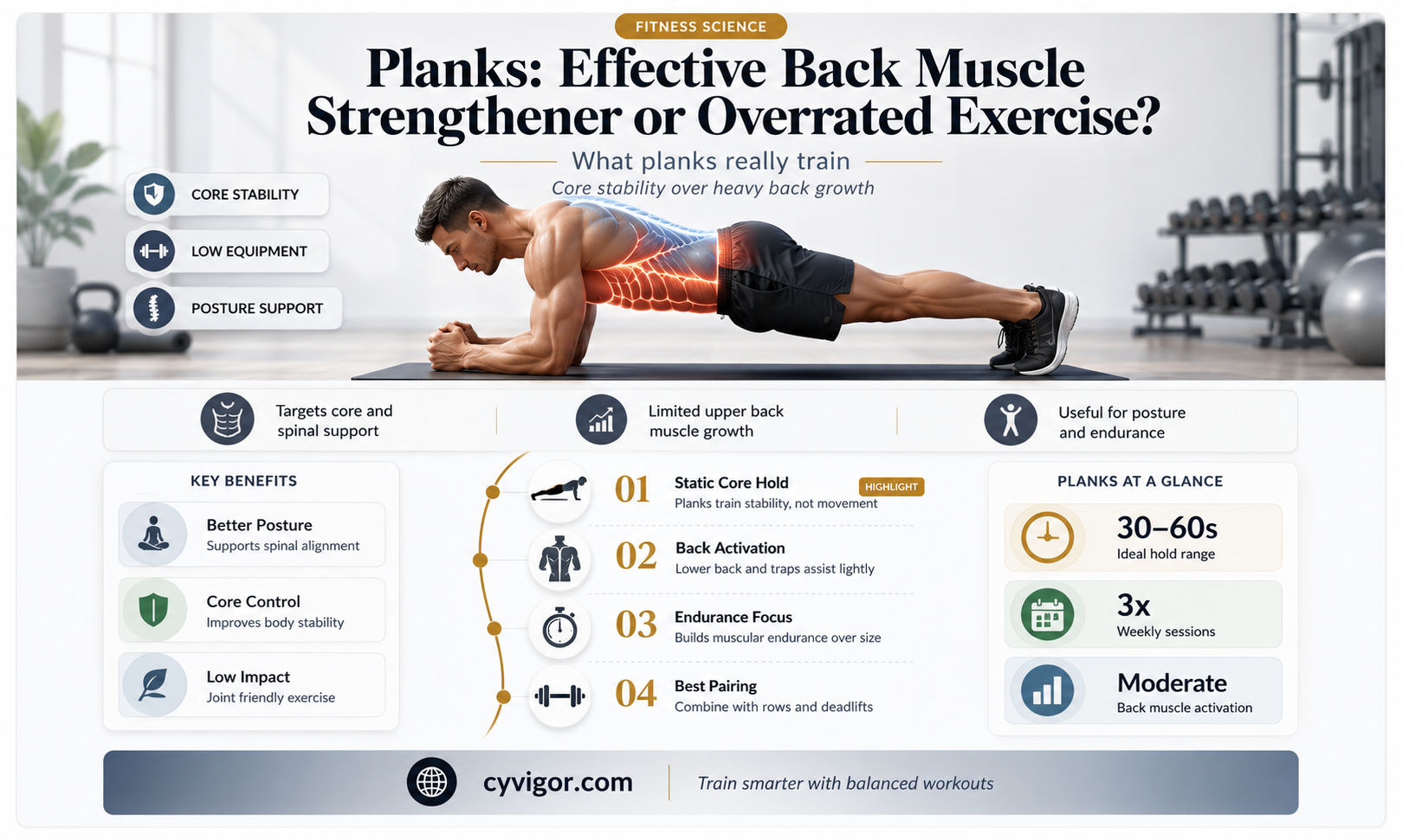 are planks good for strengthening your back muscles