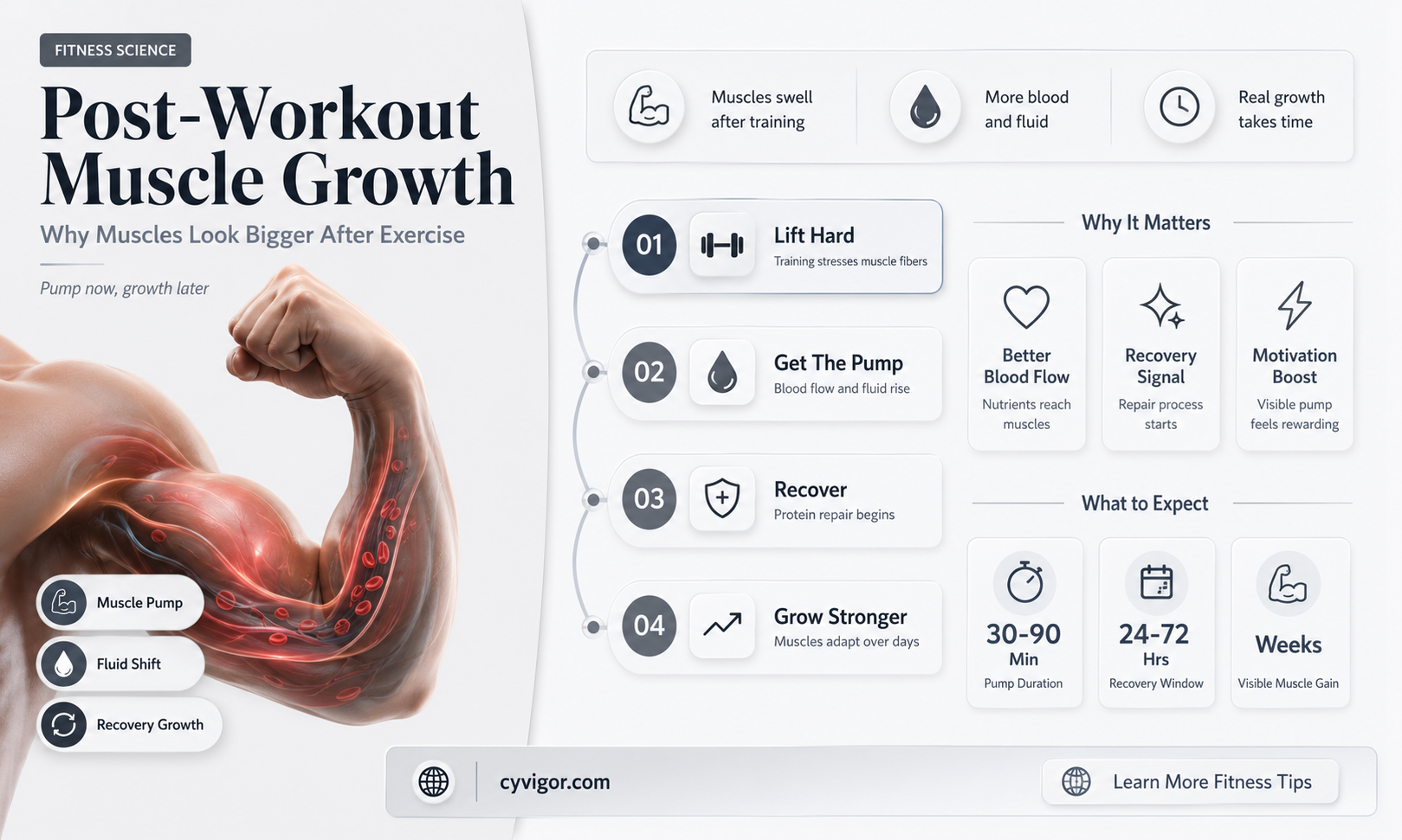 are muscles bigger after working out